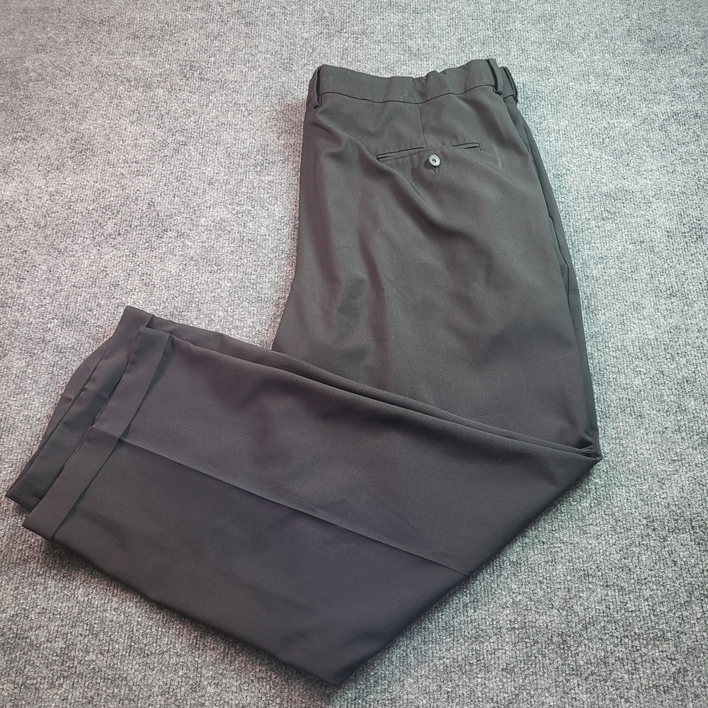 Haggar Premium Comfort Classic Fit Pleated Cuffed Dress Pants Gray 42x30
